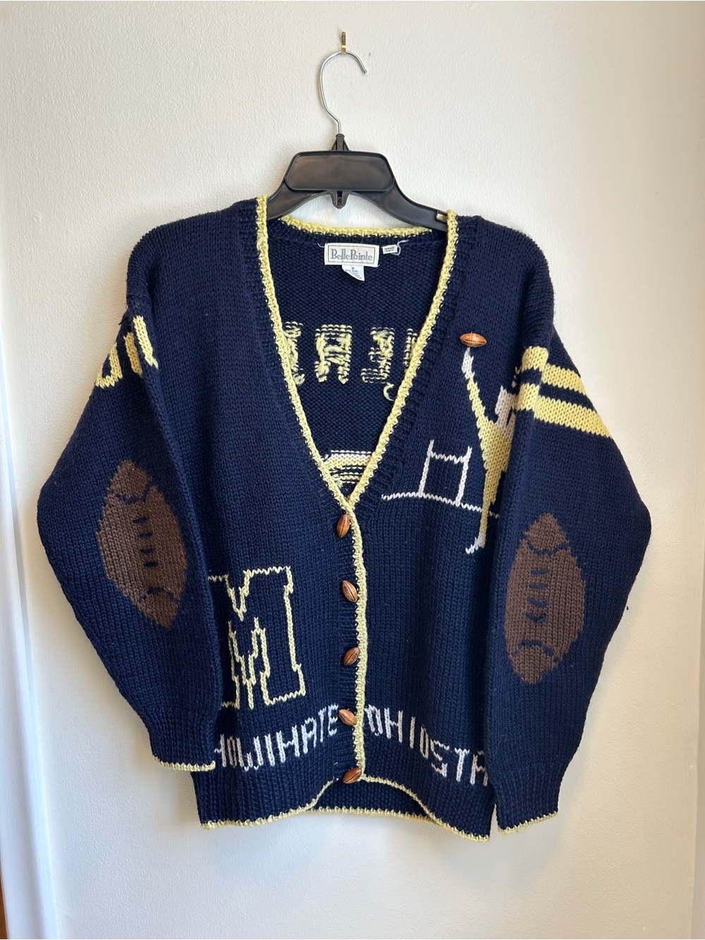 Rare & Vintage Belle Pointe University of Michigan Football Sweater